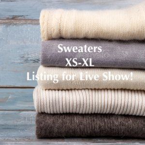 Sweater Listing for LIVE Posh Shows! Sizes XS-XL